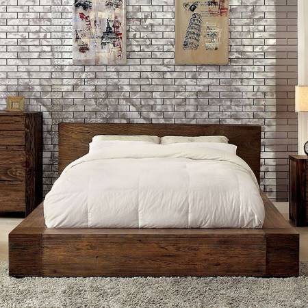 JANEIRO Cal.King Bed - Rustic Natural Tone